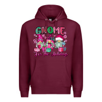 Burgundy gnome for the holidays Premium Hoodie - Zillion Design Studio