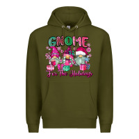 Army Green gnome for the holidays Premium Hoodie - Zillion Design Studio