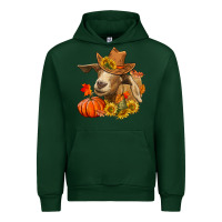 Forest Green Fall Goat Urban Hoodie - RanaPortraitStore