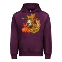 Mauve Wine Fall Goat Urban Hoodie - RanaPortraitStore