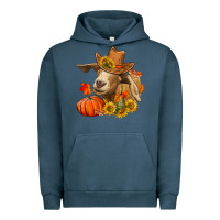 Pigment Midnight Navy Fall Goat Urban Hoodie - RanaPortraitStore