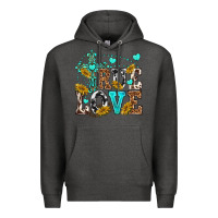 Charcoal Heather true love Premium Hoodie - texasbilliewilder