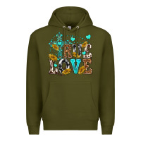 Army Green true love Premium Hoodie - texasbilliewilder