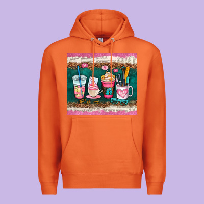 Teacher Coffee Cups Premium Hoodie Designed By Adodesignshop