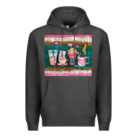 Charcoal Heather teacher coffee cups Premium Hoodie - AdoDesignShop
