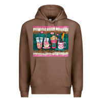 Chestnut teacher coffee cups Premium Hoodie - AdoDesignShop