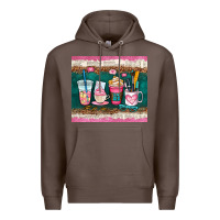 Coffee teacher coffee cups Premium Hoodie - AdoDesignShop