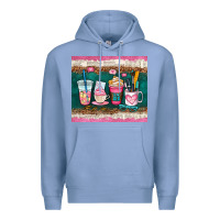 Colony Blue teacher coffee cups Premium Hoodie - AdoDesignShop