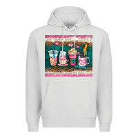 Dove Grey teacher coffee cups Premium Hoodie - AdoDesignShop
