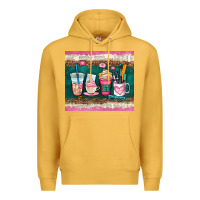 Mustard teacher coffee cups Premium Hoodie - AdoDesignShop