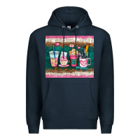 Navy teacher coffee cups Premium Hoodie - AdoDesignShop
