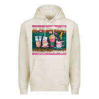 Oatmeal Heather teacher coffee cups Premium Hoodie - AdoDesignShop
