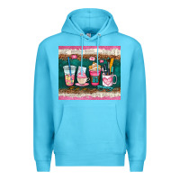 Ocean Blue teacher coffee cups Premium Hoodie - AdoDesignShop