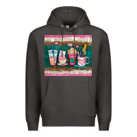 Smoke teacher coffee cups Premium Hoodie - AdoDesignShop