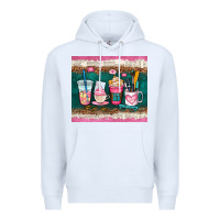 White teacher coffee cups Premium Hoodie - AdoDesignShop