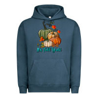 Pigment Midnight Navy Happy Fall Y'all Pumpkins Urban Hoodie - RanaPortraitStore