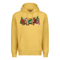 Antique Gold Christmas teacher Premium Hoodie - Zillion Design Studio