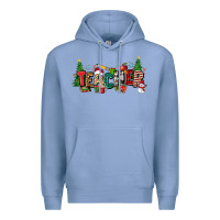 Colony Blue Christmas teacher Premium Hoodie - Zillion Design Studio