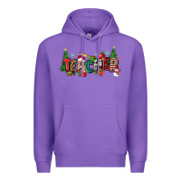 Purple Christmas teacher Premium Hoodie - Zillion Design Studio