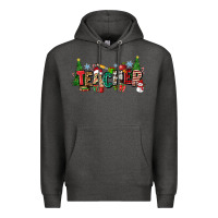 Charcoal Heather Christmas teacher Premium Hoodie - Zillion Design Studio