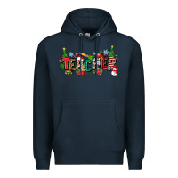 Navy Christmas teacher Premium Hoodie - Zillion Design Studio