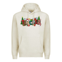Oatmeal Heather Christmas teacher Premium Hoodie - Zillion Design Studio