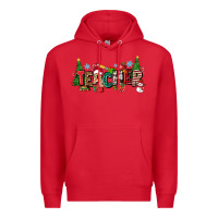 Red Christmas teacher Premium Hoodie - Zillion Design Studio