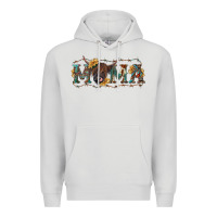 Dove Grey Mama with highland cow Premium Hoodie - RanaPortraitStore