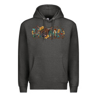 Charcoal Heather Mama with highland cow Premium Hoodie - RanaPortraitStore