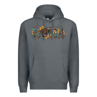 Rock Mama with highland cow Premium Hoodie - RanaPortraitStore