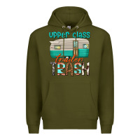 Army Green upper class trailer trash Premium Hoodie - texasbilliewilder