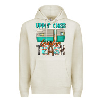 Oatmeal Heather upper class trailer trash Premium Hoodie - texasbilliewilder