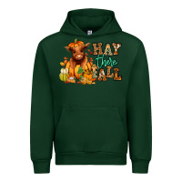 Forest Green Hay there Fall pumpkin heifer Urban Hoodie - RanaPortraitStore