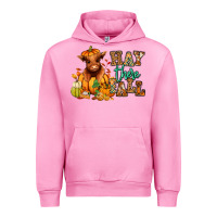 Fuchsia Pink Hay there Fall pumpkin heifer Urban Hoodie - RanaPortraitStore