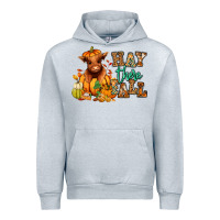 Heather Grey Hay there Fall pumpkin heifer Urban Hoodie - RanaPortraitStore