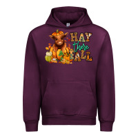 Mauve Wine Hay there Fall pumpkin heifer Urban Hoodie - RanaPortraitStore