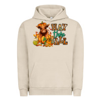 Pigment French Oak Hay there Fall pumpkin heifer Urban Hoodie - RanaPortraitStore