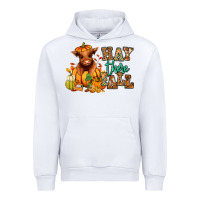 White Hay there Fall pumpkin heifer Urban Hoodie - RanaPortraitStore
