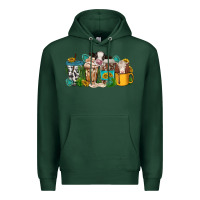 Sports Green western cow coffee cup Premium Hoodie - texasbilliewilder