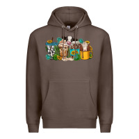 Coffee western cow coffee cup Premium Hoodie - texasbilliewilder