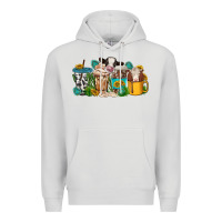 Dove Grey western cow coffee cup Premium Hoodie - texasbilliewilder
