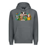 Rock western cow coffee cup Premium Hoodie - texasbilliewilder