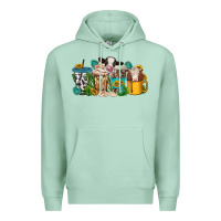 Seafoam western cow coffee cup Premium Hoodie - texasbilliewilder