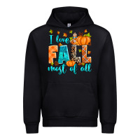 Black I love Fall most of all Urban Hoodie - RanaPortraitStore
