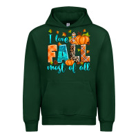 Forest Green I love Fall most of all Urban Hoodie - RanaPortraitStore