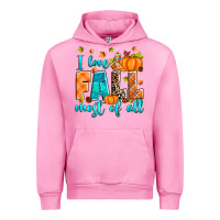 Fuchsia Pink I love Fall most of all Urban Hoodie - RanaPortraitStore