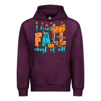 Mauve Wine I love Fall most of all Urban Hoodie - RanaPortraitStore