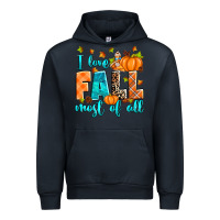 Navy I love Fall most of all Urban Hoodie - RanaPortraitStore