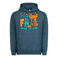 Pigment Midnight Navy I love Fall most of all Urban Hoodie - RanaPortraitStore