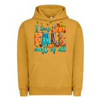 Pigment Peanut Butter I love Fall most of all Urban Hoodie - RanaPortraitStore